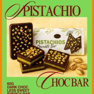 PISTACHIO CHOCOLATE BAR CHOCOTAINER DARK CHOCOLATE